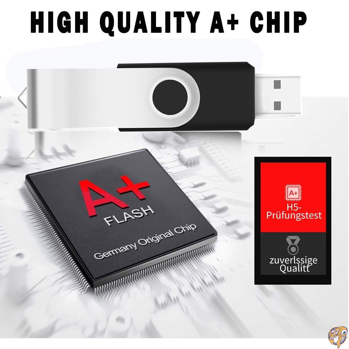 USBメモリ 4GB 100個セット EASTBULL フラッシュメモリー USB2.0 フラッシュドライブ 360° 回転式 小型メモリースティック (4GB, 100個セットブラック) - Image 3