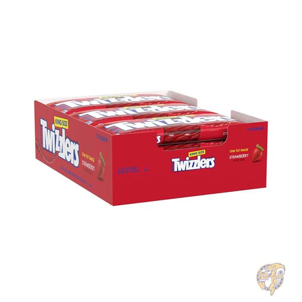 ツイズラーズ TWIZZLERS ツイッツ ストロベリー キャンディー キングサイズ お菓子 141g (15 個)