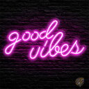 Olekki オレッキ インテリア Good Vibes ネオンサイン ピンク ゲームルーム OLKNS-GVP