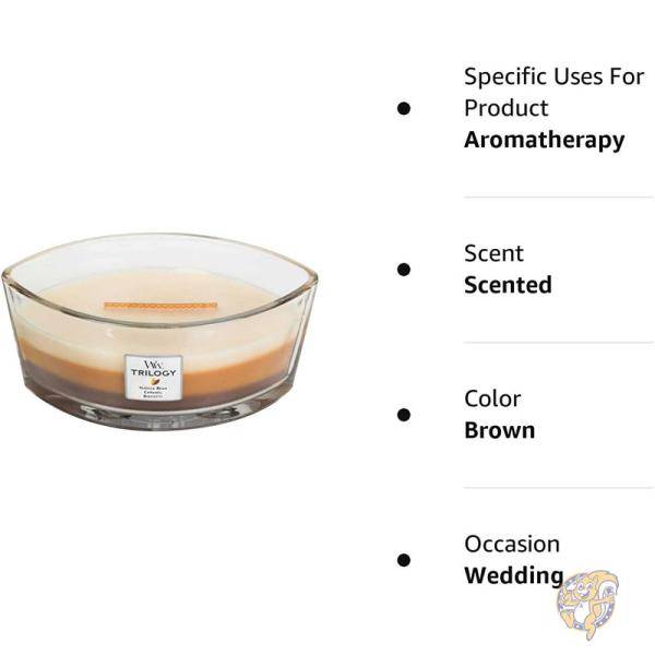 【全品555円クーポン配信中】WoodWick ウッドウィック インテリア キャンドル トリロジー ブラウン WWCNDL130