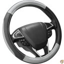 【4/30日限定★円高還元!!510円クーポン】SEG Direct ハンドルカバー 自動車用ステアリングカバー マイクロファイバー革 Lサイズ 外径39.5-...