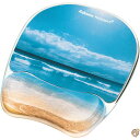 【19日20時~!1000円クーポン20名様】Gel Mouse Pad w/Wrist Rest, Photo, 9 1/4" x 7 1/3", Sandy Beach (並行輸入品) 送料無料