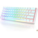 【 先着55名! 2日間限定ゾロ目555円クーポン】GK61 メカニカルゲームキーボード - 61キー マルチカラー RGB イルミネート LED バックライト...