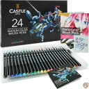 【 先着55名! 2日間限定ゾロ目555円クーポン】Castle Art Supplies 水彩ブラシペン 24本セット - 鮮やかなマーカー 柔軟なナイロンブ...