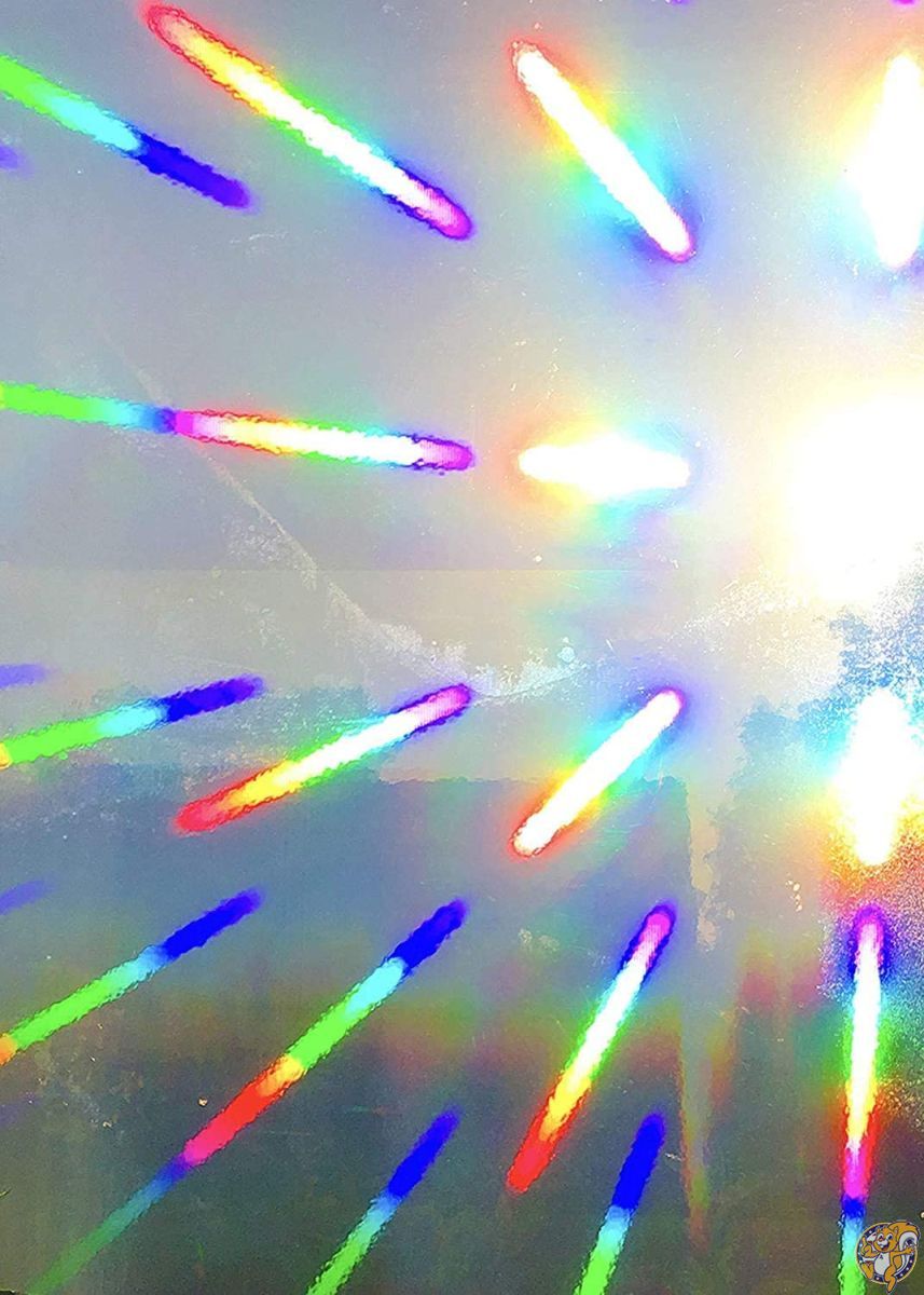 【最大2000円クーポン25日〜】装飾レインボーウィンドウフィルム ホログラフィック プリズムエッチング..