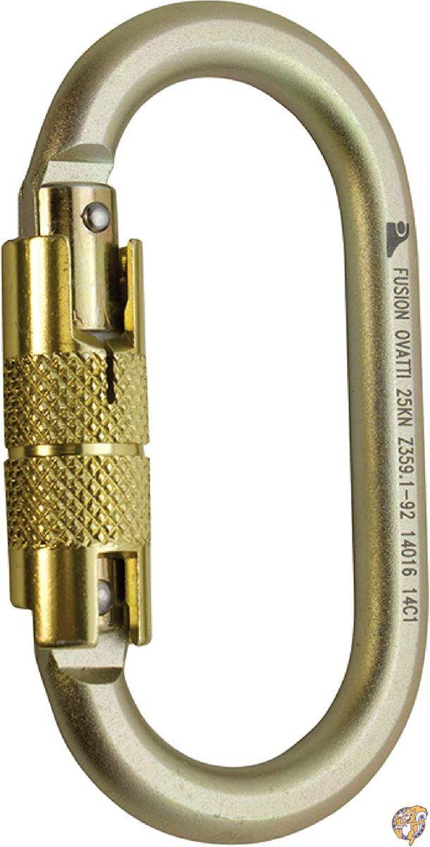 【クーポン配信中】FUSION CLIMB Ovattiスチールオートロックオーバル型カラビナ