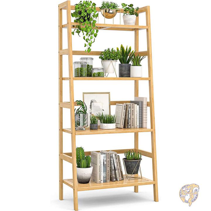 【300円クーポン配信中】Homykic ホーミーキック インテリア ラダーシェルフ 本棚 ナチュラル bookcase