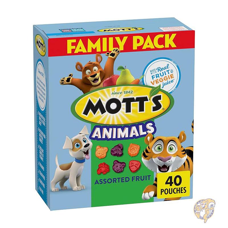 【最大2000円クーポン25日〜】モッツ Mott's グミ フルーツフレーバースナック お菓子 アニマルアソートフルーツ グルテンフリー 40個セット