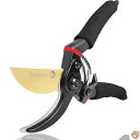 Gonicc 剪定鋏 GPPS-1003 SK-5スチール刃 チタンコーティング バイパスタイプ 耐久性 園芸用はさみ、果樹 庭木の剪定 盆栽剪定道具庭園作業 ...