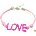 【 先着55名! 2日間限定ゾロ目555円クーポン】Wrapables Love Cord Bracelet with Rhinestones By Wrapa...