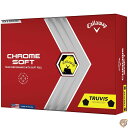 【1000円クーポン25日6時間限定!10名様】Callaway Golf 2022 クローム ソフト ゴルフボール イエロー/ブラック Truvis