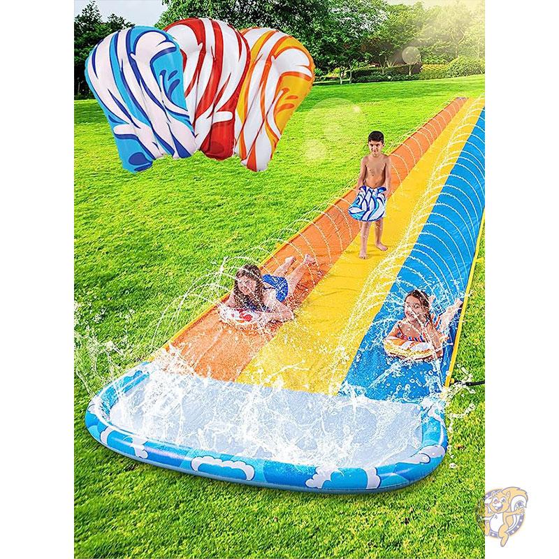 【 スーパーセール！最大1000円クーポン】JOYIN ジョイン アウトドア 水遊び トリプルウォータースライド& ボード 3枚