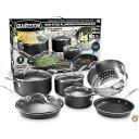 【1000円クーポン25日6時間限定!10名様】GRANITESTONE 10-Piece Nonstick Cookware Set, Scratch-Res...