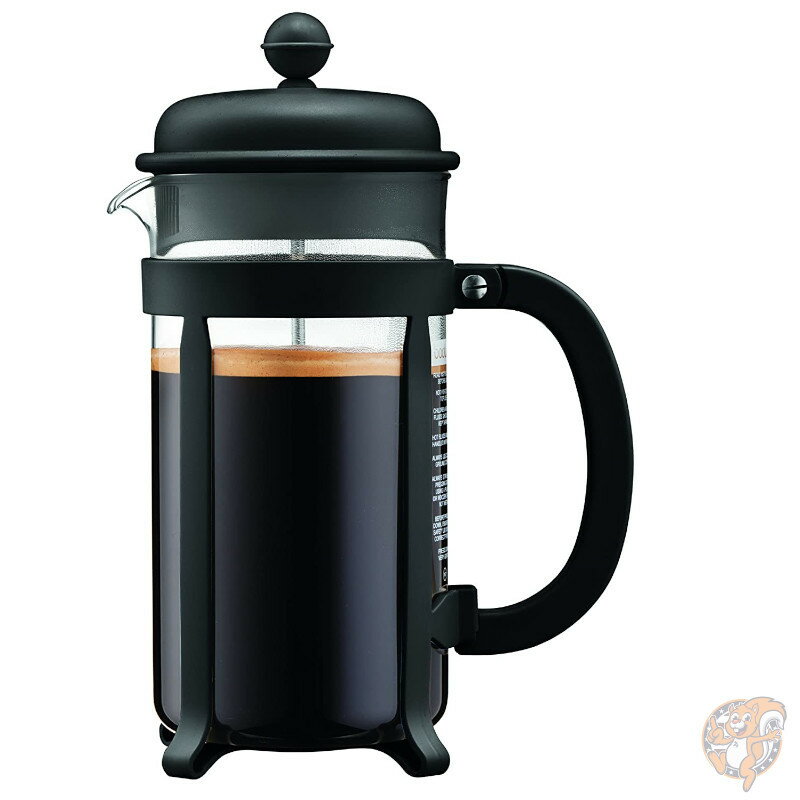 【最大2000円クーポン25日〜】ボダム Bodum ジャヴァ Java フレンチプレス コーヒー&紅茶メーカー 飛散防止カラフェ 1L ブラック 送料無料