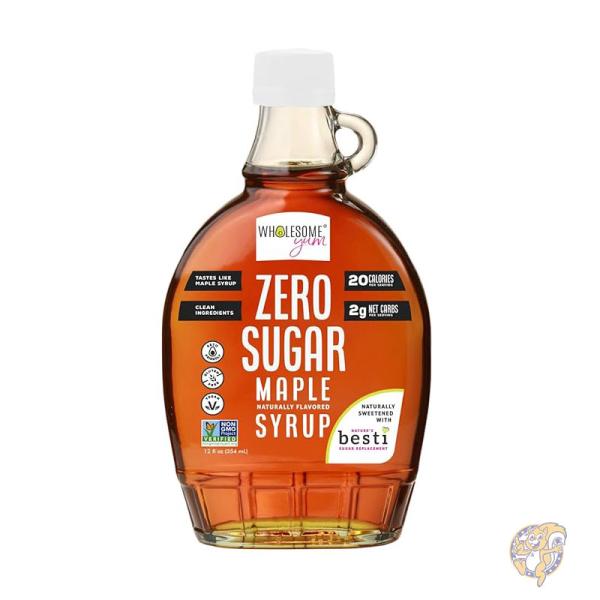 【お買い物マラソン!555円クーポン】ゼロシュガー メープル シロップ モンク フルーツ&アルロース入り 甘味料 Wholesome Yum ホールサム ヤム