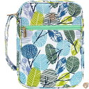 【14-15日限定!1000円クーポン20名様】G-LEAF 聖書カバーケース/ブックカバー 花柄柄 ハンドル付き 標準サイズの聖書用 9.5x6.7x2.5イ...