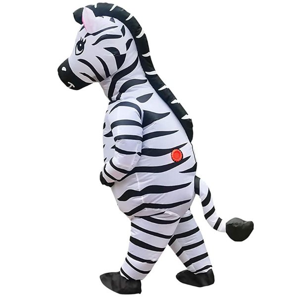 RHYTHMARTS 大人用 シマウマ インフレータブル コスチューム 空気で膨らむ 着ぐるみ ハロウィン イベント 動物 仮装 送料無料