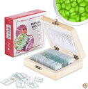 【4/30日限定★円高還元!!510円クーポン】AmScope 25PCガラススライド顕微鏡調製されたスライド、木製収納ボックスケースでは植物、昆虫や動物組織の...