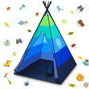 【 先着55名! 2日間限定ゾロ目555円クーポン】(Blue) - USA Toyz Teepee Kids Tent - Happy Hut Outdoor...