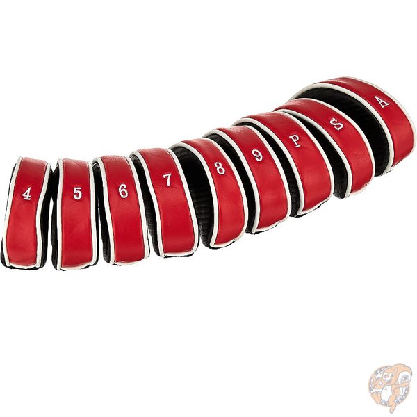 【クーポン配信中】キャロウェイ Callaway ゴルフ アイアンカバー ゴルフクラブ カバー スタンダード9点セット 赤黒 ヘッドカバー 右左 送料無料