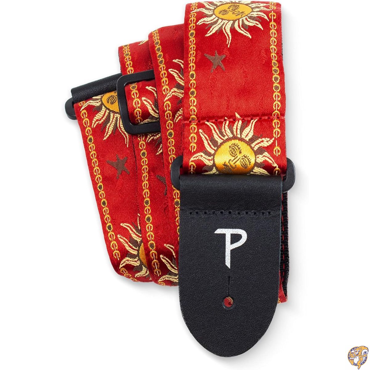 【クーポン配信中】Perri’s Leathers Ltd. - ギターストラップ ナイロン レッド 調節可能 アコースティック/ベース/エレクトリックギター用 カナダ製 (TWS-7010)