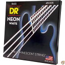 DR (デーアール) ベース弦 NEON ニッケルメッキ ホワイト カラー コーテッド .045-.105 NWB-45