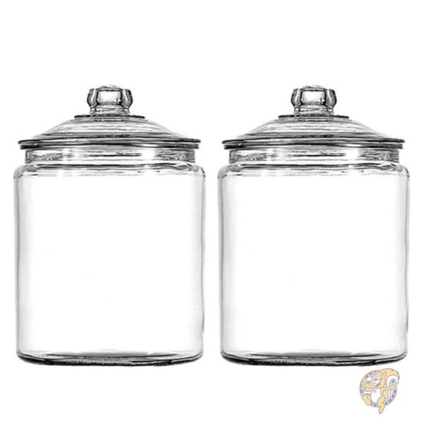 フードジャー コンテナ 食品保存 ヘリテージ ヒル 3.7L ガラス瓶 蓋付き 2個セット 12327ECOM Anchor Hocking