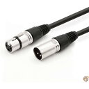 【19日20時~!1000円クーポン20名様】Dremake XLR ケーブル 3 ピン オス - メス マイクケーブル 33FT/10M ブラック MK-00001-Black-33FT