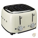 【4/30日限定★円高還元!!510円クーポン】Smeg スメグ キッチン用品 レトロ スロット トースター クリーム TSF03CRUS