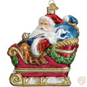 【19日20時〜!1000円クーポン20名様】Old World Christmas オーナメント ソリに乗ったサンタ ガラス オーナメント