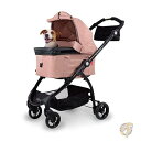 【4/30日限定★円高還元!!510円クーポン】Ibiyaya イビヤヤ ペット用品 犬用ベビーカー ペット キャリア コーラルピンク