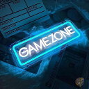【 先着55名! 2日間限定ゾロ目555円クーポン】Brochao ブロチャオ インテリア ネオンサイン Game Zone ゲームルーム 照明 アイスブルー ...
