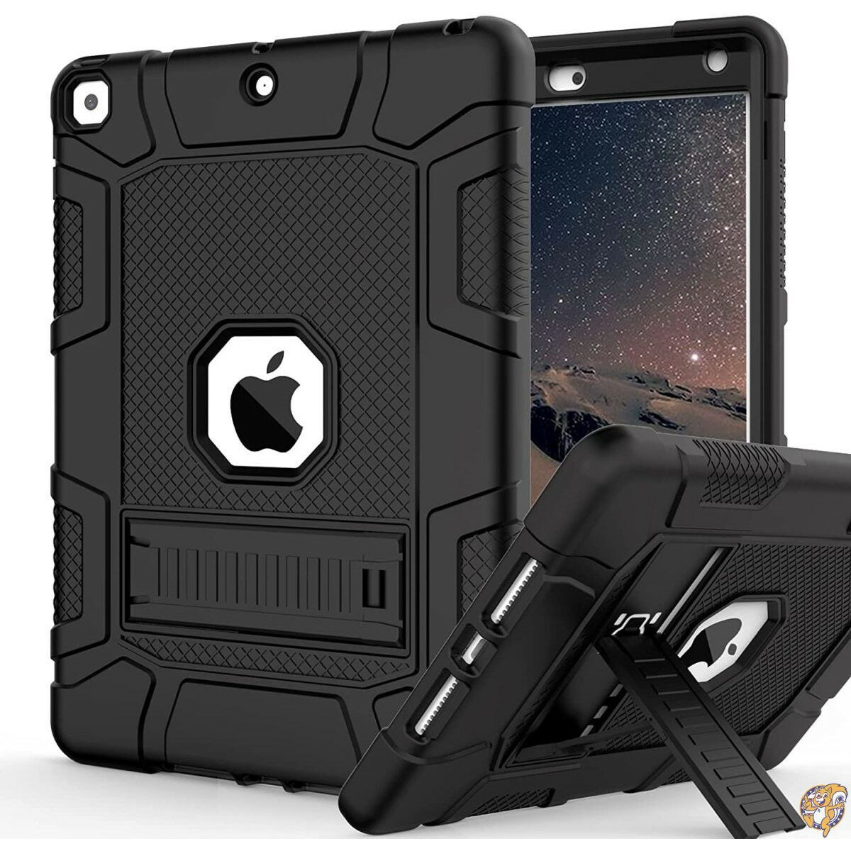 【全品555円クーポン配信中】iPad 8世代 ケース iPad 7世代 ケース iPad 10.2 ケース ハイブリッド耐衝撃 頑丈な落下保護カバー キックスタンド付き 送料無料