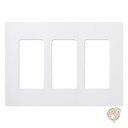 【最大2,025円OFFクーポン配布中】ルートロン Lutron CW-3-WH 3-Gang Claro ウォール プレイト 電気 ライト スイッチ カバー ...
