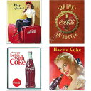 【最大2,025円OFFクーポン配布中】Coca Cola コカコーラ インテリア クラシック ヴィンテージ ウォールアート 赤/白/黒