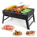【 先着55名! 2日間限定ゾロ目555円クーポン】バーベキューグリル 炭火焼きグリル 折りたたみ式 ポータブル BBQ アウトドア調理 キャンプ LE AGM