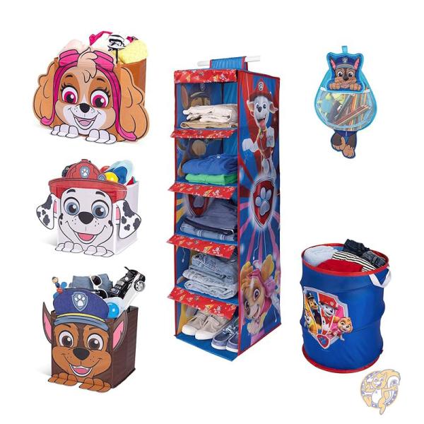 【ポイント3倍4日&5日】パウパトロール Paw Patrol キッズ ストレージBOX ハンギング ポップアップ バスケット 小物ハンガー 収納 609221
