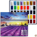 【 先着55名! 2日間限定ゾロ目555円クーポン】MozArt Supplies Komorebi 日本製水彩絵具セット - 40色 - メタリックとネオンを...