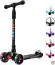 【4/30日限定★円高還元!!510円クーポン】Allek キックスクーター B02 Lean 'N Glide スクーター エクストラワイドPUライトアップホ...
