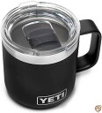 【14-15日限定!1000円クーポン20名様】YETI(イエティ) 各色、豊富なカラー ランブラー 10oz(296ml)保温保冷 マグカップ ふた付(マグネット、スライド式) (ブラック)