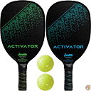 【 先着55名! 2日間限定ゾロ目555円クーポン】Franklin Sports ピックルボールパドルとボールセット 木製ラケット + ピックルボール 2プレ...