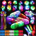 【14-15日限定!1000円クーポン20名様】BYONEBYE パーティー用品 LEDライトアップ おもちゃ セット 78個 マルチカラー Byonebye-...