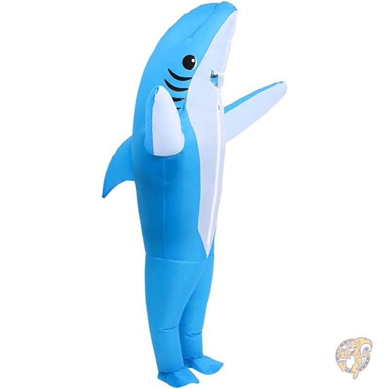 サメの着ぐるみ 大人/子供用 インフレータブルサメコスチューム 面白い ハロウィーコ衣装 ファンタジーコスプレ 鮫 KMiKEハロウィーン クリスマス パーティ...