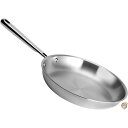 【14-15日限定!1000円クーポン20名様】Misen ステンレススチール フライパン - 5層スチールスキレット 料理用プロフェッショナルグレード 10インチ