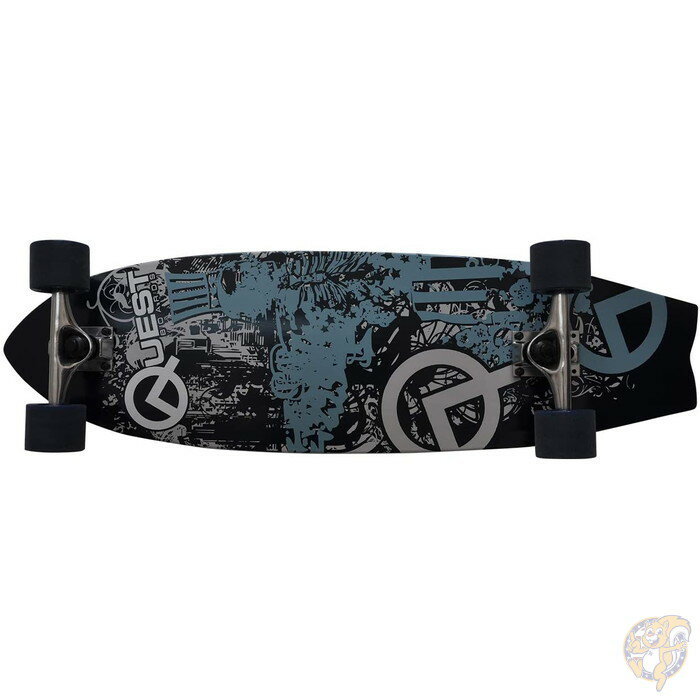 【4/15限定!555円クーポン】クエストスケートボード スカルシティ 89センチ クルーズボード Quest Skateboards 送料無料