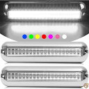 【 先着55名! 2日間限定ゾロ目555円クーポン】HUSUKU SOOP3 PRO ホワイト 2000LM 60LED 防水 ステンレススチール トリムリング...