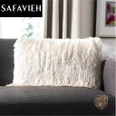 【15日限定555円クーポン】【Safavieh】クッション ポリエステル おうち時間 ivory 送料無料