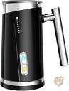 【先着55名様!全品555円クーポン配信中】Huogary ミルクフォーマー N11 電動 ミルク泡立器 自動 ウォーマー ブラック スチーマー 送料無料