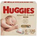 【最大2,025円OFFクーポン配布中】HUGGIES おしりふき ハギーズ ベビーワイプ HUGGIES ナリッシュ&ケア ココア シアバター 6パック 33...