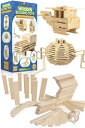 【先着30名様!全品555円OFF】3ビー&ミー 木製 ビルディングトイ 3 Bees & Me 100ピース 組み立て STEMトイ 送料無料
